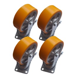 Pack 4 Rueda Sanplast Aluminio Freno